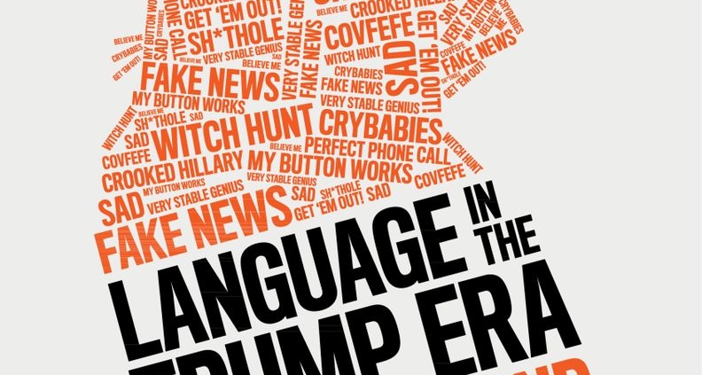 book cover of language in the trump era
